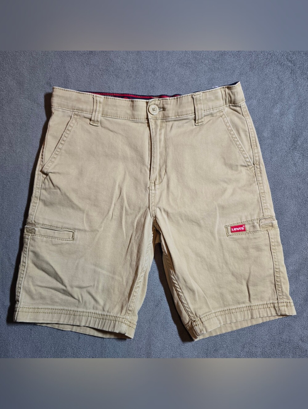 EUC Levi's Beige Boys Cargo Shorts Youth 14